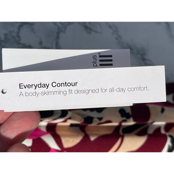 Bar III Womens Sleeveless Abstract Print Top 0X Multicolor self lined front body - Picture 7 of 9